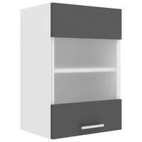 KÜCHENOBERSCHRANK 40/60/31 cm  in Anthrazit, Weiss  - Weiss/Anthrazit, Konventionell, Glas/Holzwerkstoff (40/60/31cm) - MID.YOU