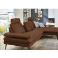 ECKSOFA in Echtleder Hellbraun  310/180 cm  - Hellbraun/Schwarz, Design, Leder/Metall (310/180cm) - Dieter Knoll