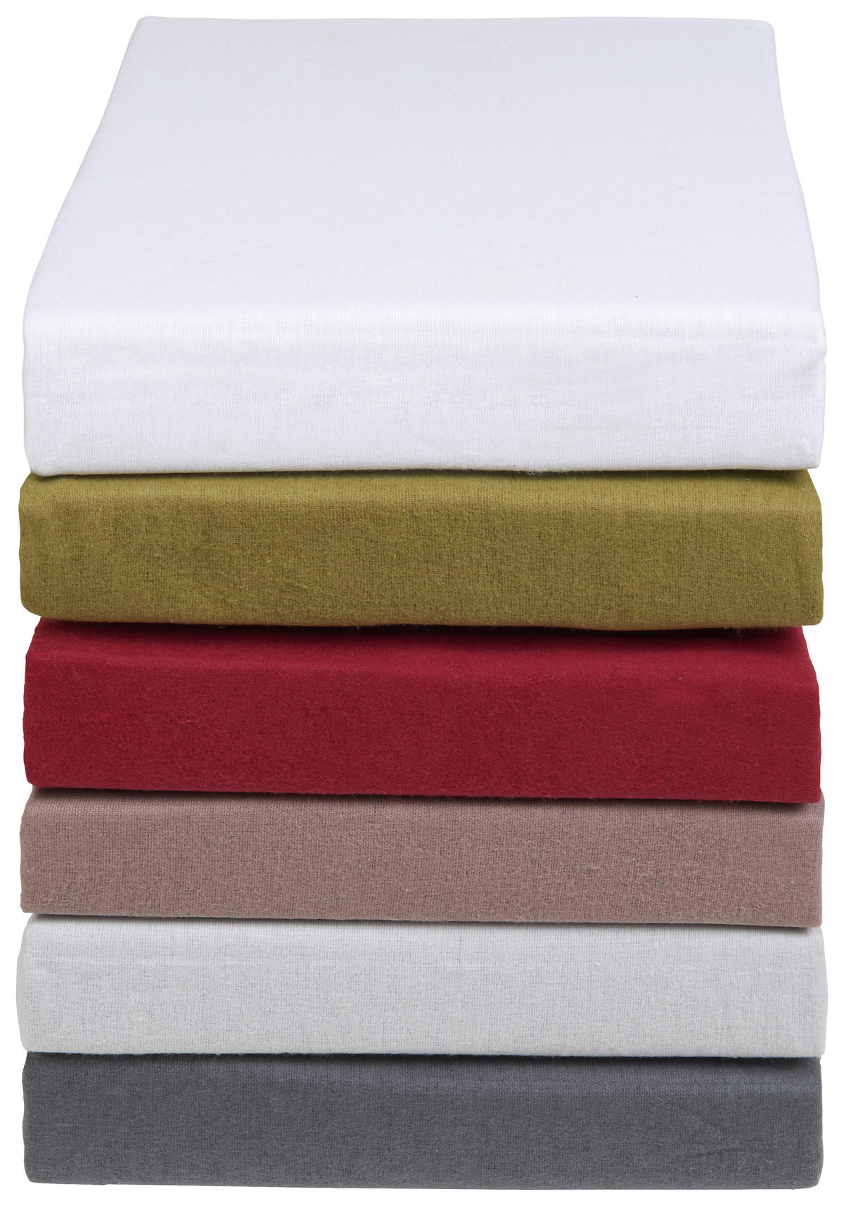 Flanell-Spannleintuch 100/200 cm Biber  - Weiß, KONVENTIONELL, Textil (100/200cm) - Esposa