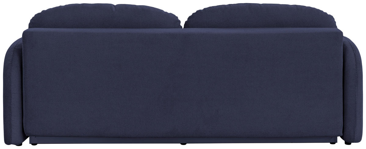 SCHLAFSOFA ROMA  mit Struktur Dunkelblau  - Schwarz/Dunkelblau, Design, Textil (230/90/105cm) - MID.YOU