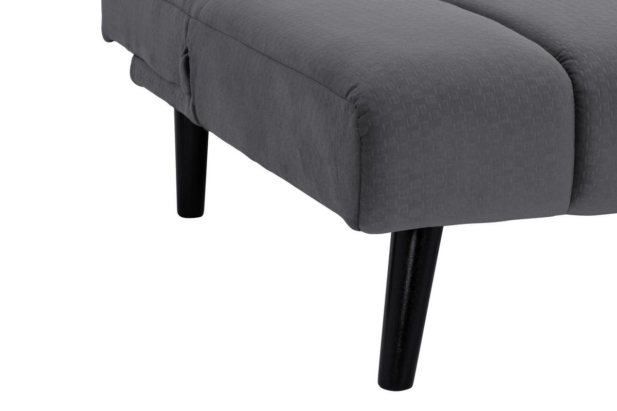 JUGEND- UND KINDERSOFA Flanell Dunkelgrau  - Dunkelgrau/Schwarz, MODERN, Holz/Textil (180/81/93cm) - P & B