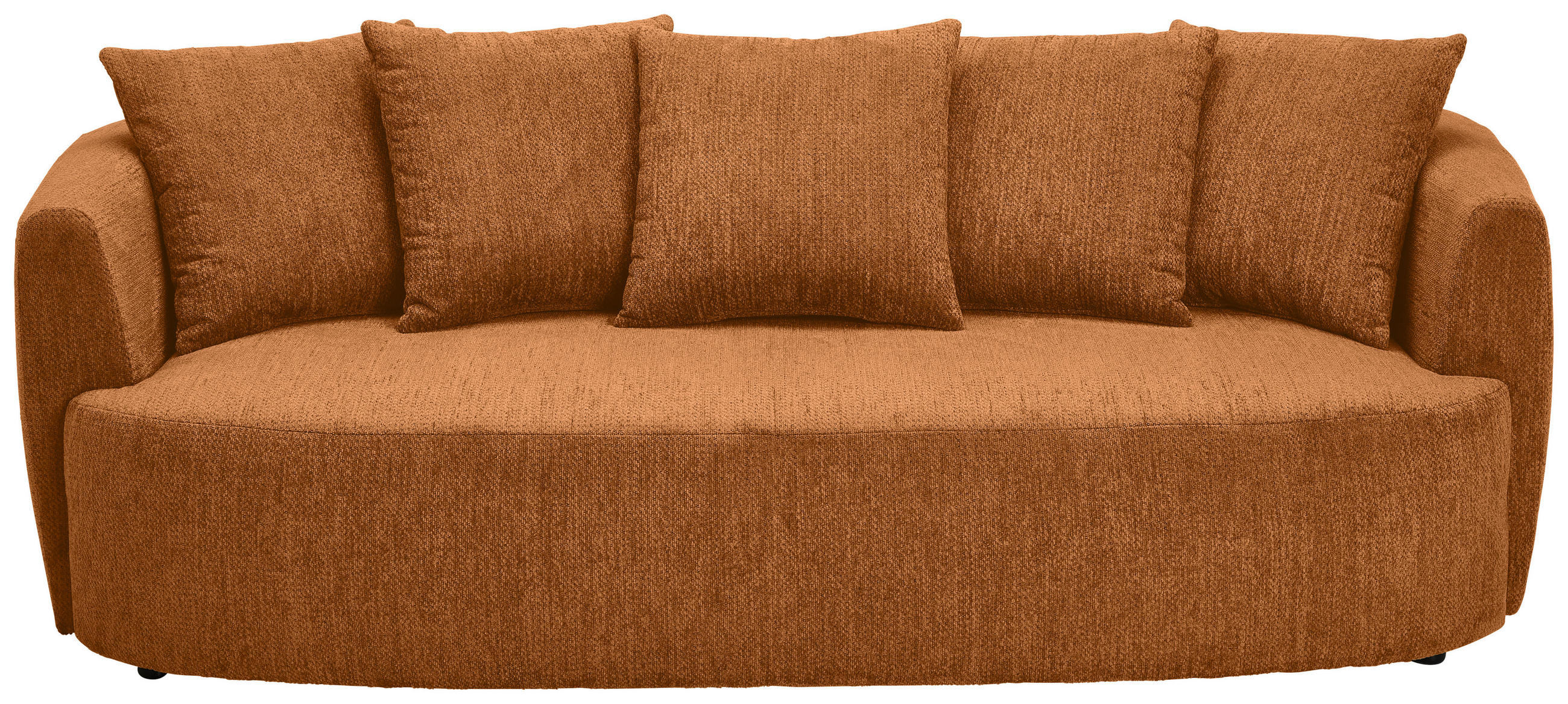 SCHLAFSOFA  mit Stoffauswahl, Liegefunktion, Schlafen auf Sitzhöhe, Rücken echt Chenille Rostfarben  - Rostfarben/Schwarz, KONVENTIONELL, Kunststoff/Textil (238/74/107cm) - Carryhome