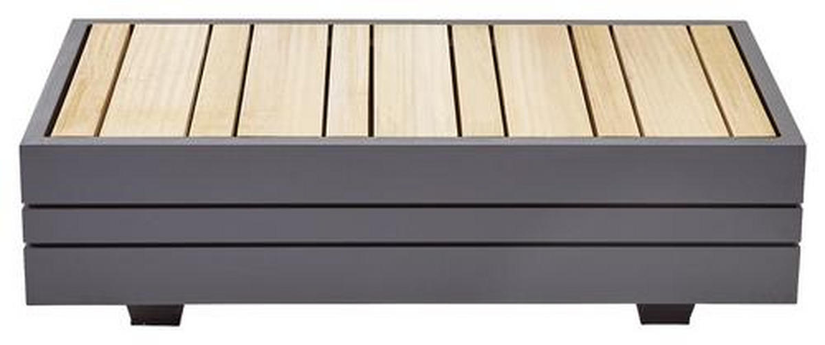 LOUNGETISCH 74/37/22,5 cm Holz, Metall  - Graphitfarben/Teakfarben, Design, Holz/Metall (74/37/22,5cm) - Zebra 