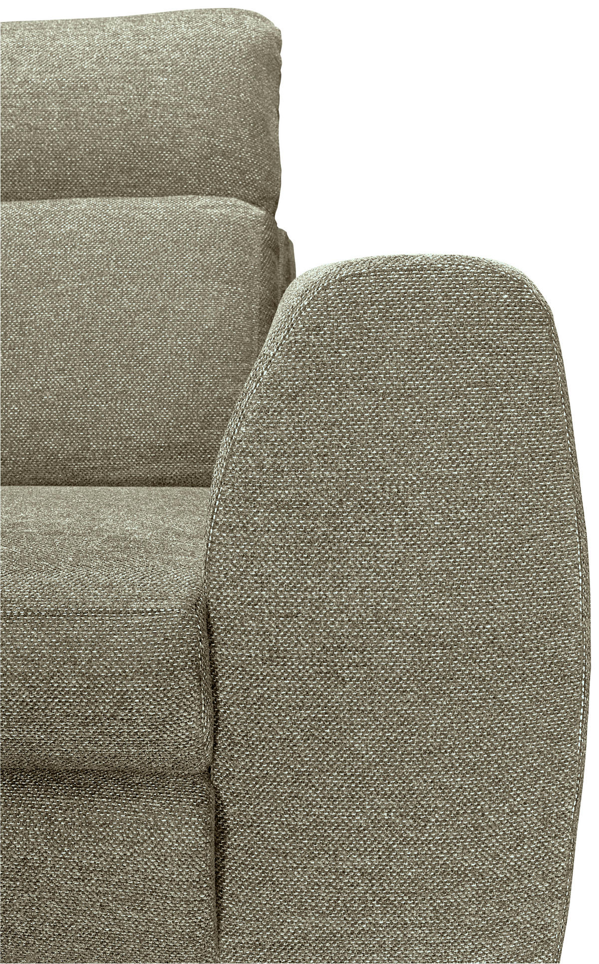 ECKSOFA Olivgrün Chenille  - Schwarz/Olivgrün, KONVENTIONELL, Textil/Metall (185/266cm) - Carryhome