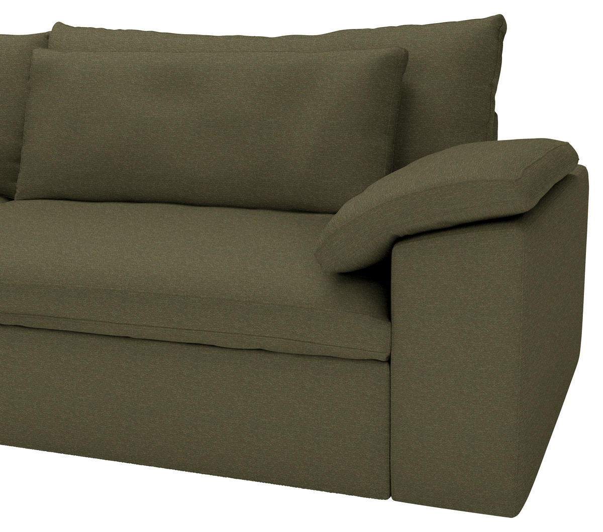 ECKSOFA  Chenille Grün  - Schwarz/Grün, Modern, Kunststoff/Textil (198/306cm) - Carryhome