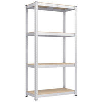 SCHWERLASTREGAL  - Silberfarben/Naturfarben, Basics, Holzwerkstoff/Metall (80/160/40cm)