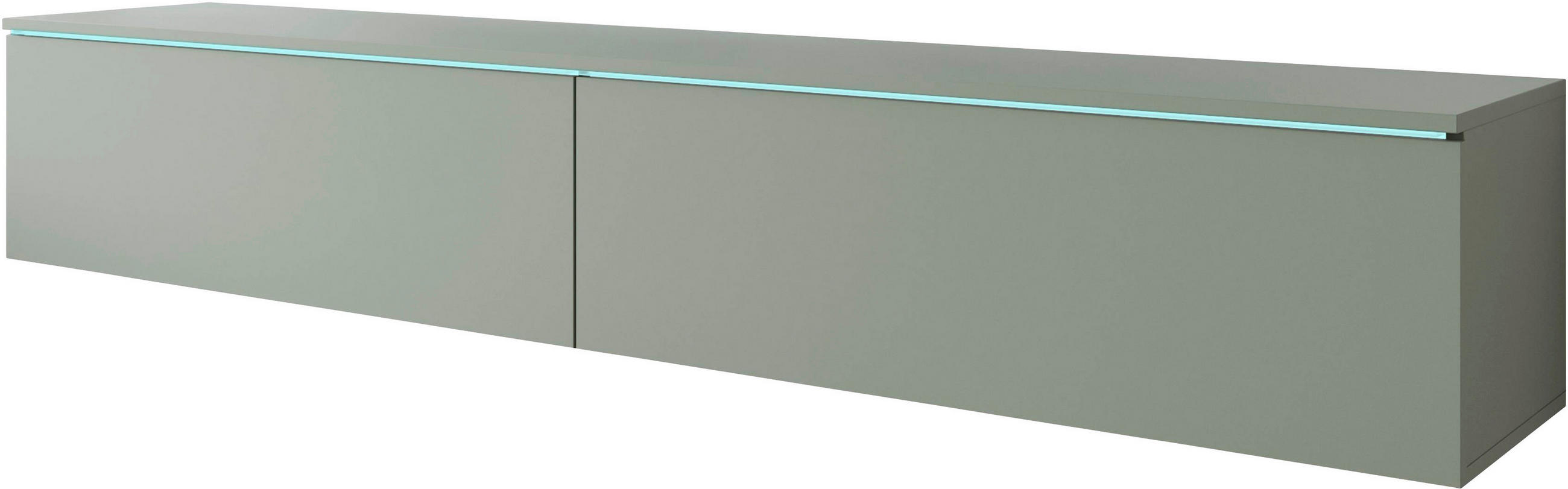 LOWBOARD  in 180/30/33 cm  - Grau/Grün, Trend, Holzwerkstoff/Kunststoff (180/30/33cm) - MID.YOU