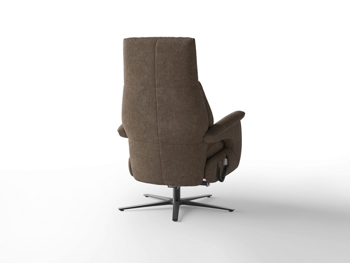 RELAXSESSEL Textil Braun  - Schwarz/Braun, Basics, Textil/Metall (75/110/85cm) - Sit & More