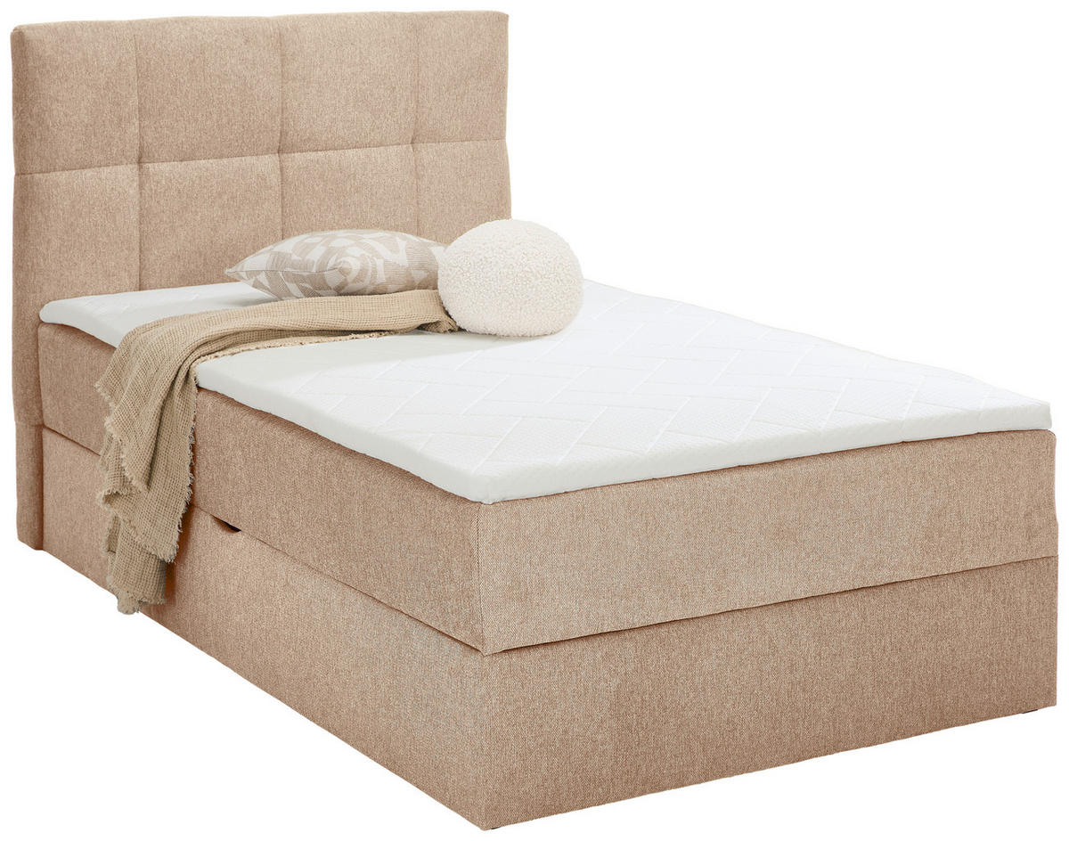 BOXBETT 120/200 cm  in Hellbraun  - Hellbraun, KONVENTIONELL, Textil (120/200cm) - Boxxx