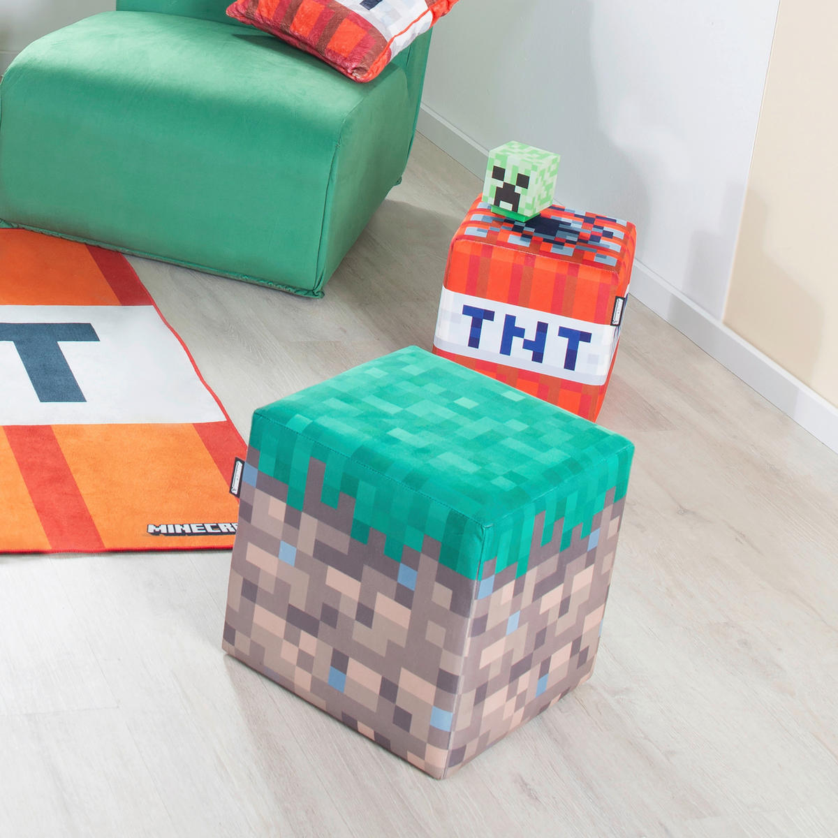 SITZBOX Gaming  - Multicolor, MODERN, Textil (35/35/35cm) - Minecraft