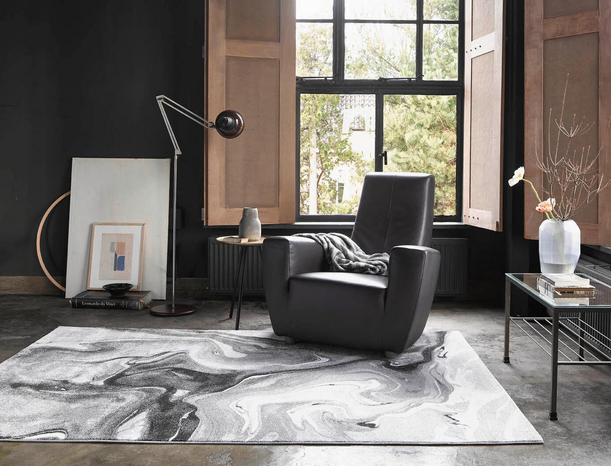 WEBTEPPICH 120/170 cm Voyage Grau, Hellgrau, Dunkelgrau  - Dunkelgrau/Hellgrau, KONVENTIONELL, Textil (120/170cm) - WECON HOME