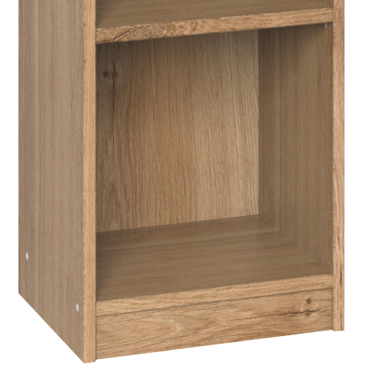 REGALELEMENT Graphitfarben, Eichefarben  - Eichefarben/Graphitfarben, Design, Holzwerkstoff (47/198/38cm) - MID.YOU