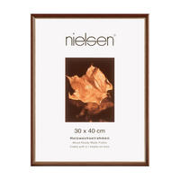 BILDERRAHMEN - Dunkelbraun/Goldfarben, Basics, Holz (18/24cm) - Nielsen