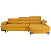ECKSOFA Gelb Webstoff  - Gelb/Schwarz, Design, Textil/Metall (270/173cm) - Welnova