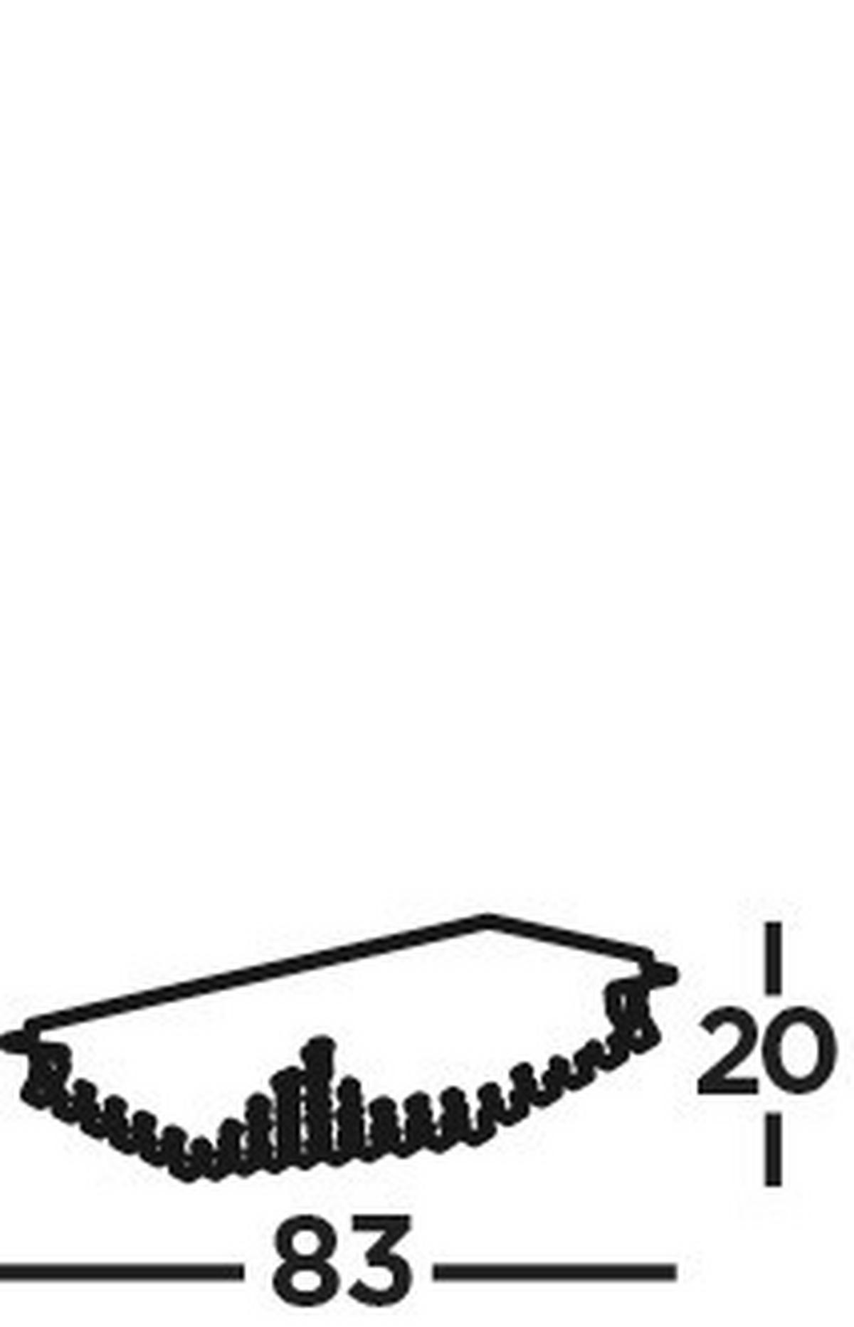 DECKENLEUCHTE Hanna 33/33/20 cm   - Chromfarben, Design, Glas/Metall (33/33/20cm) - Searchlight