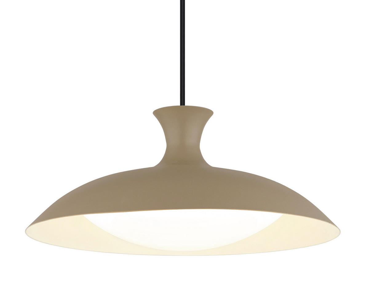 LED-HÄNGELEUCHTE ROCHA 40/150 cm   - Sandfarben/Opal, KONVENTIONELL, Kunststoff/Metall (40/150cm) - Globo