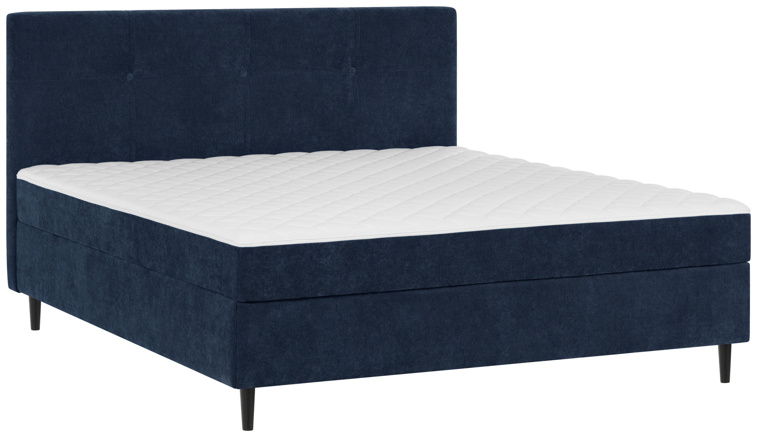 BOXBETT 180/200 cm  in Blau  - Blau/Schwarz, KONVENTIONELL, Holz/Textil (180/200cm) - Welnova