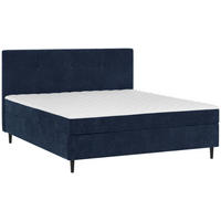 BOXBETT 180/200 cm  in Blau  - Blau/Schwarz, KONVENTIONELL, Holz/Textil (180/200cm) - Welnova