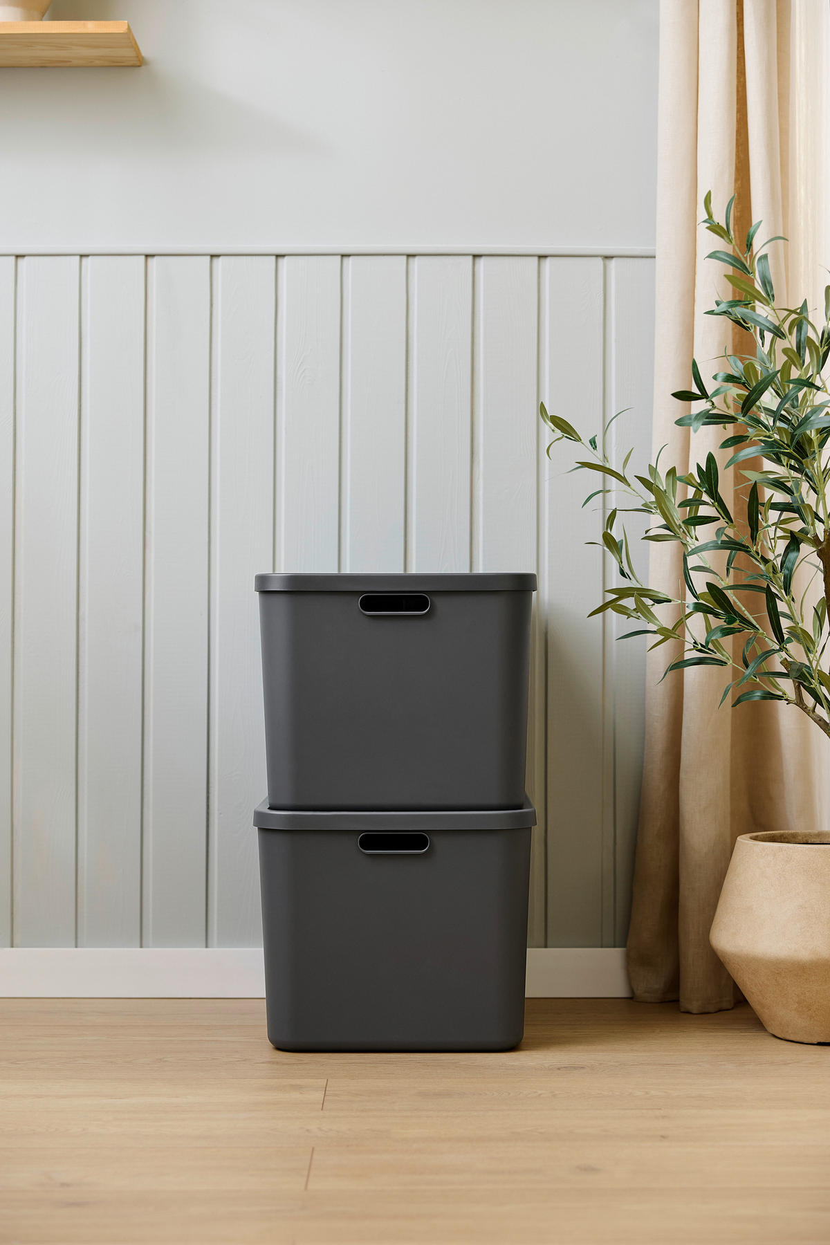 AUFBEWAHRUNGSBOX Albula  - Anthrazit, KONVENTIONELL, Kunststoff (48,9/40,5/34cm) - Rotho