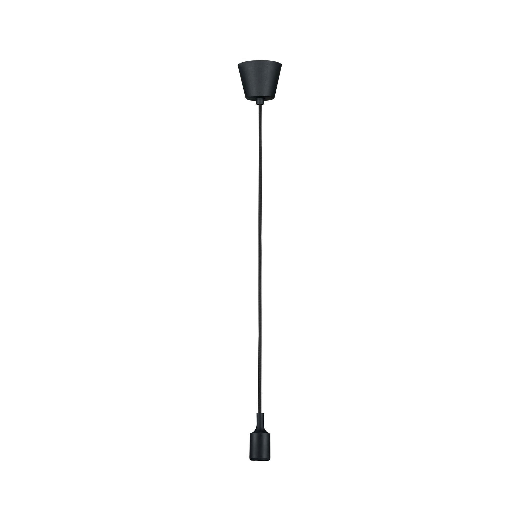 VISEČA SVETILKA        9,2/200 cm      E27 - črna, Basics, umetna masa (9,2/200cm)
