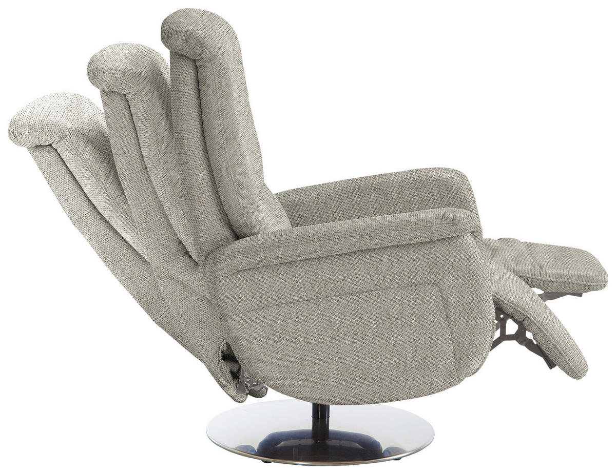 RELAXSESSEL Textil Schilfgrün  - Schilfgrün/Edelstahlfarben, Konventionell, Textil/Metall (79/112/94cm) - Beldomo Premium
