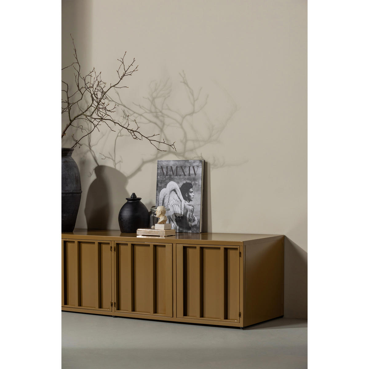 LOWBOARD LEVEL 160/44/44 cm  stehend  - Honig, Design, Metall (160/44/44cm) - Livetastic