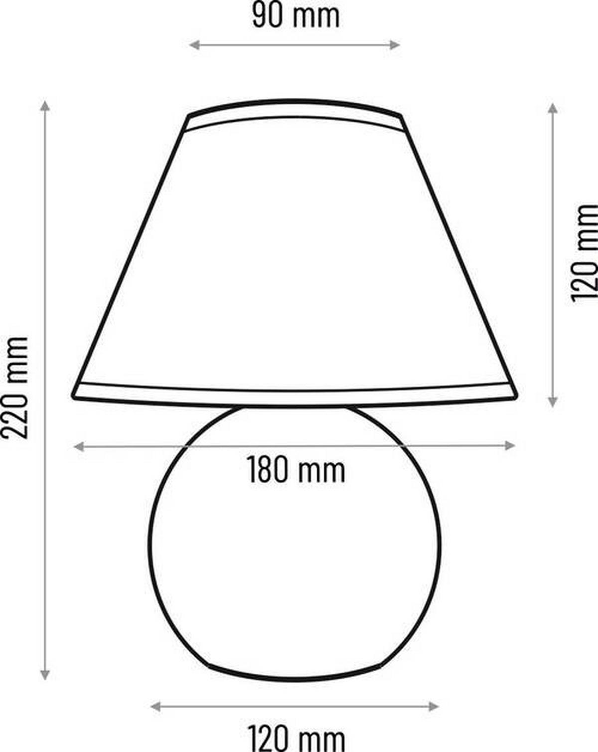 TISCHLEUCHTE 20/27 cm   - Wengefarben, KONVENTIONELL, Holz (20/27cm)