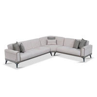 ECKSOFA in Bouclé Grau  315/256 cm  - Anthrazit/Grau, Design, Holz/Textil (315/256cm) - Livetastic