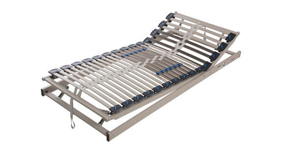 LATTENROST 100/200 cm Birke Echtholz - Blau/Anthrazit, KONVENTIONELL, Holz (100/200cm) - Voleo