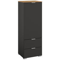 KOMMODE 40/119/42 cm  in Graphitfarben, Eiche Artisan  - Alufarben/Graphitfarben, Trend, Holzwerkstoff/Kunststoff (40/119/42cm) - Stylife