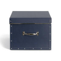 AUFBEWAHRUNGSBOX    43/36.5/28.5 cm  - Dunkelblau, Basics, Karton/Papier (43/36.5/28.5cm)