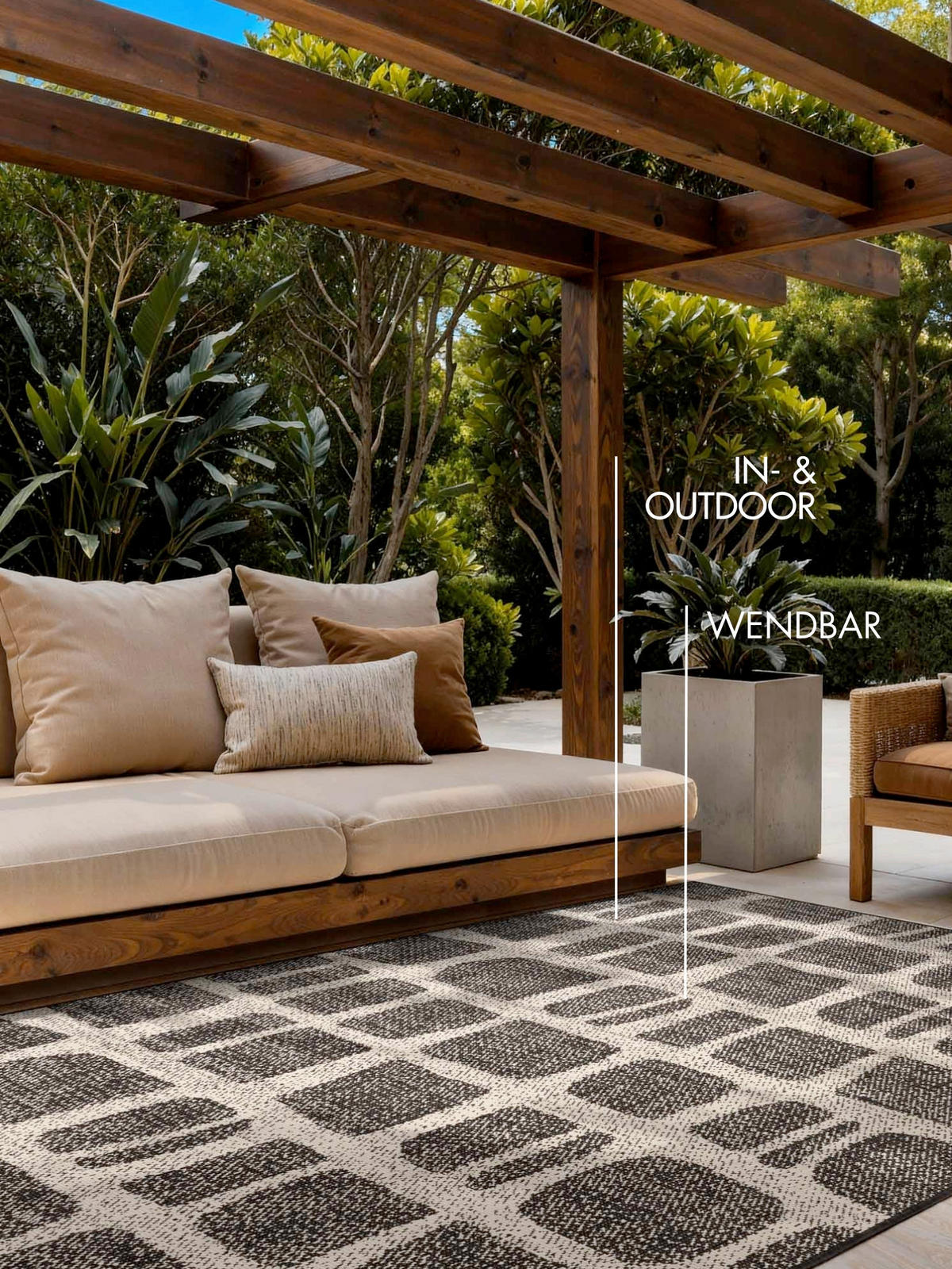 FLACHWEBETEPPICH 160/230 cm Haringey Schwarz, Weiß rechteckig  - Schwarz/Weiß, Design, Kunststoff (160/230cm)