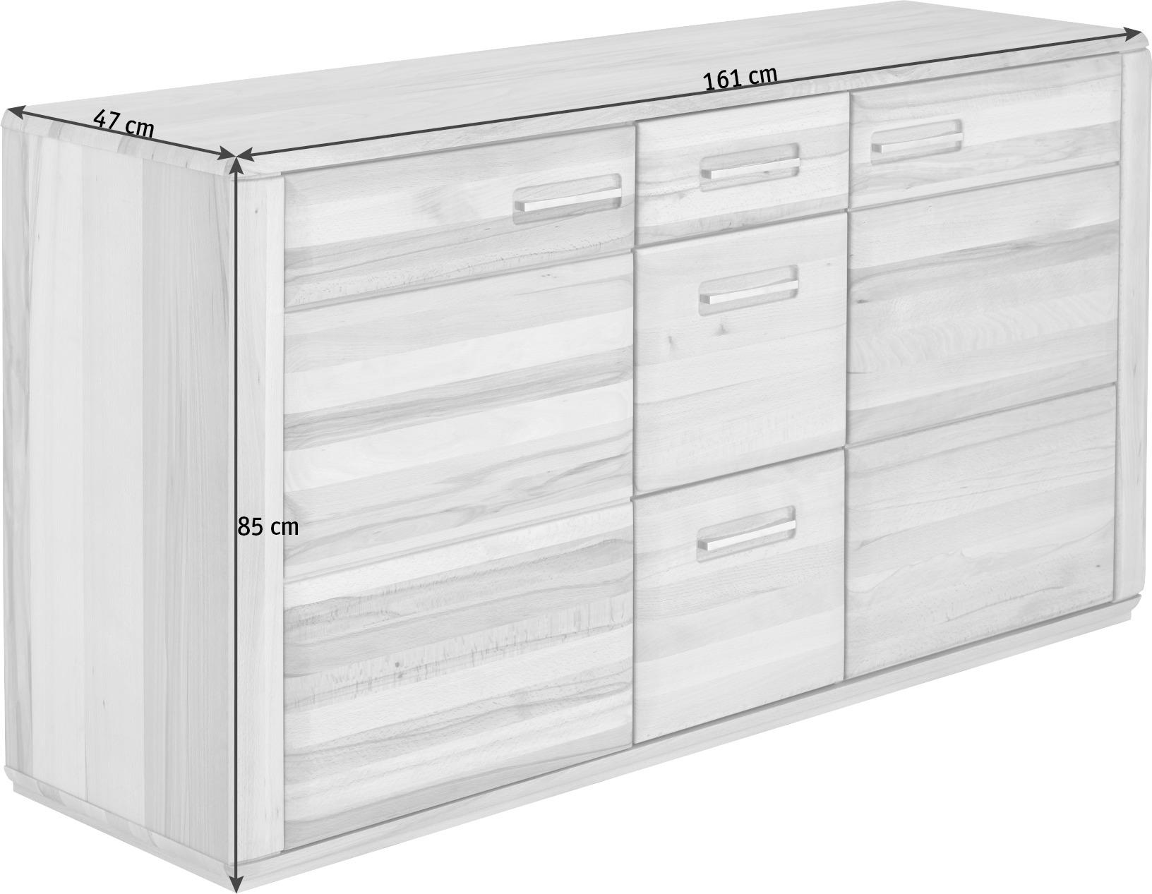 SIDEBOARD  in 161/85/47 cm  - Buchefarben, KONVENTIONELL, Holz/Holzwerkstoff (161/85/47cm) - Novel