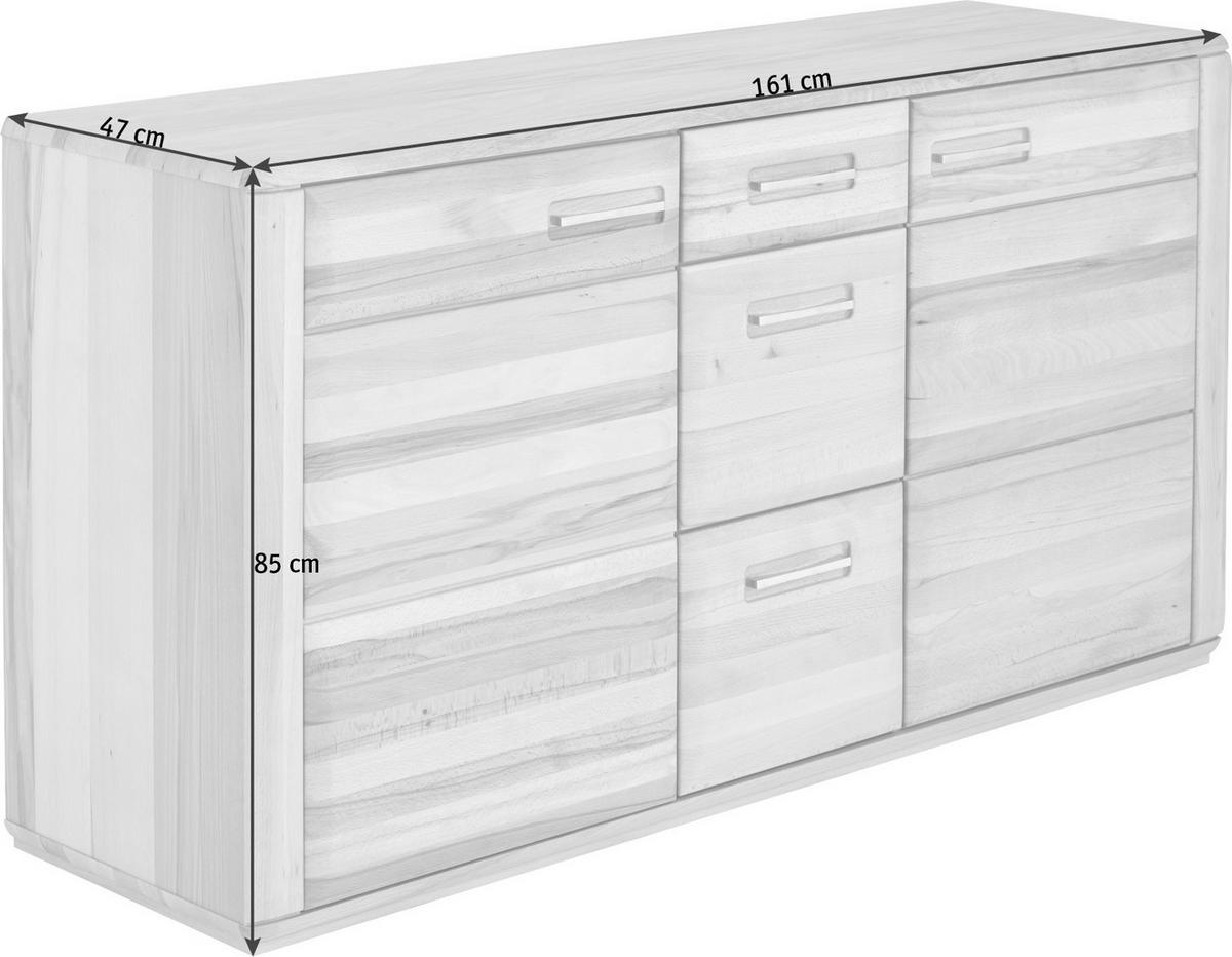 SIDEBOARD  in 161/85/47 cm  - Buchefarben, KONVENTIONELL, Holz/Holzwerkstoff (161/85/47cm) - Novel