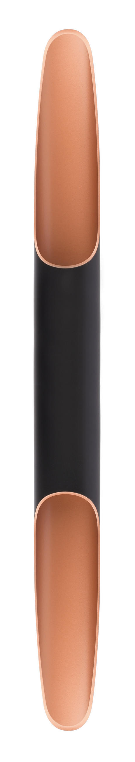 LED VÄGGLAMPA 80/6/7 cm   - roséguld/svart, Design, metall (80/6/7cm)