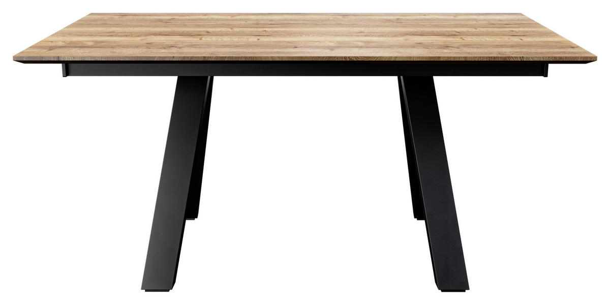 ESSTISCH in Metall, Holzwerkstoff 140/90/75 cm  - Eichefarben/Anthrazit, Design, Holzwerkstoff/Metall (140/90/75cm) - Venjakob