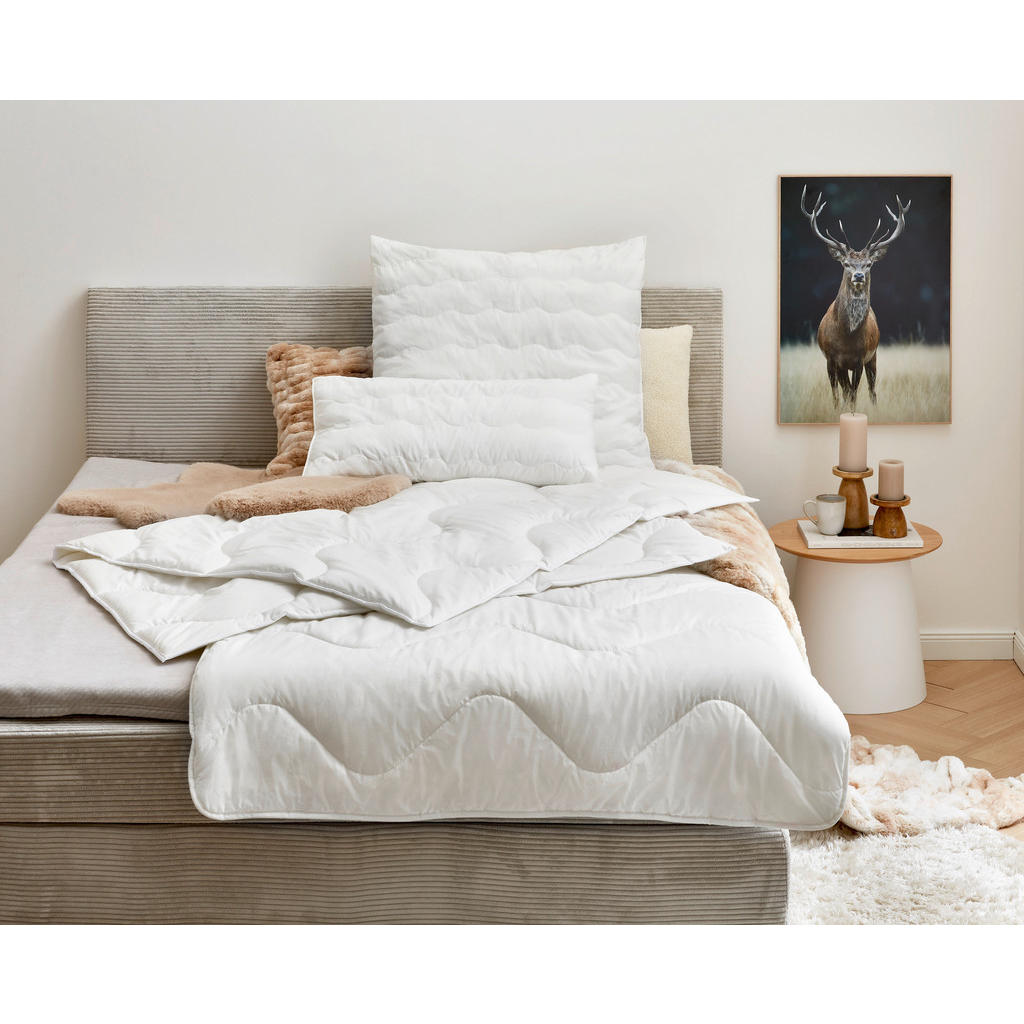 Thumbnail - Sleeptex Ganzjahresdecke Levante, Weiß, Textil, Füllung: Polyester, 155x220 cm, Oeko-Tex® Standard 100, pflegeleicht, at...