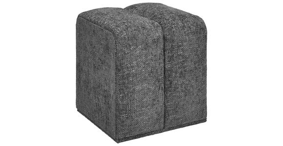 HOCKER Vliesstoff, Leinenoptik Dunkelgrau - Dunkelgrau, Trend, Textil (45/45/42cm) - Xora