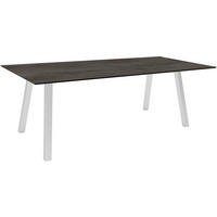 GARTENTISCH Kunststoff Grau rechteckig  - Silberfarben/Grau, MODERN, Kunststoff/Metall (220/100/75cm) - Stern