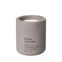 DUFTKERZE Fraga - Royal Leather  - Taupe, Design, Naturmaterialien/Stein (9,0/11,0cm) - Blomus