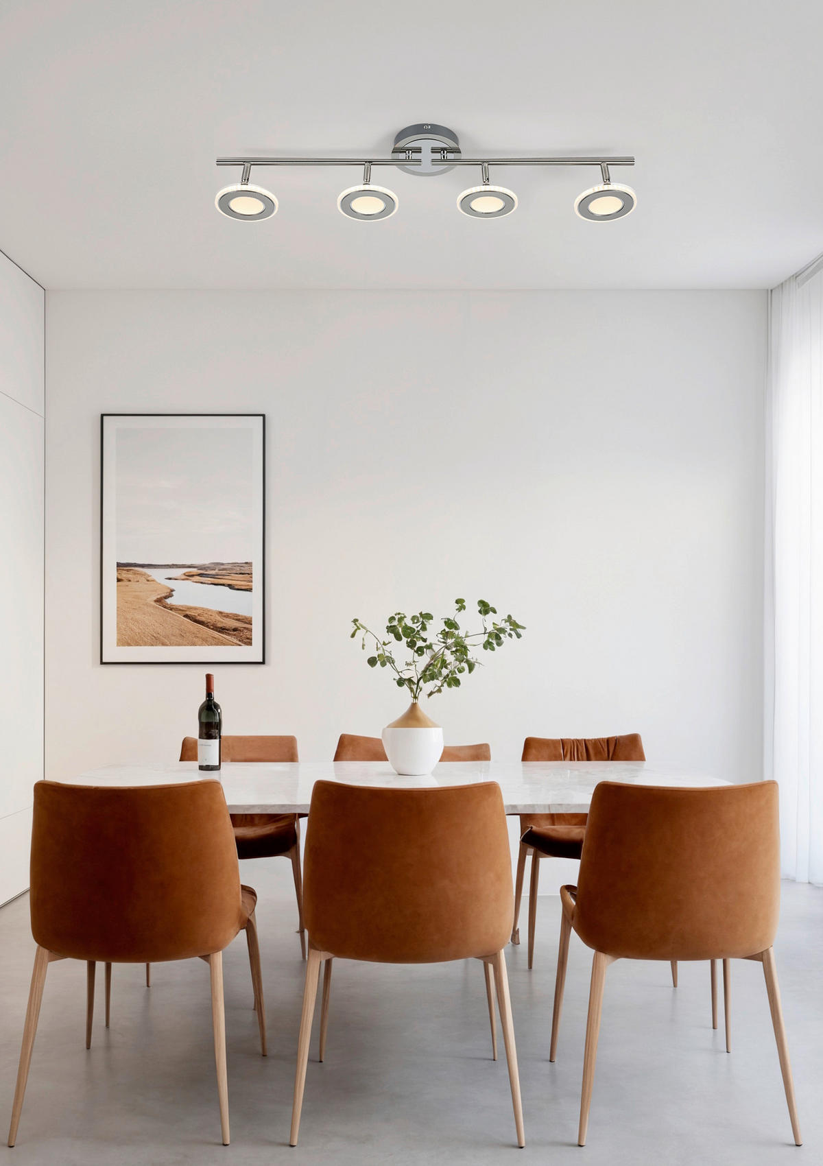 LED-SPOTLIGHT 82/17,5/13 cm   - kromfärg/nickelfärgad, Design, metall/plast (82/17,5/13cm) - Novel