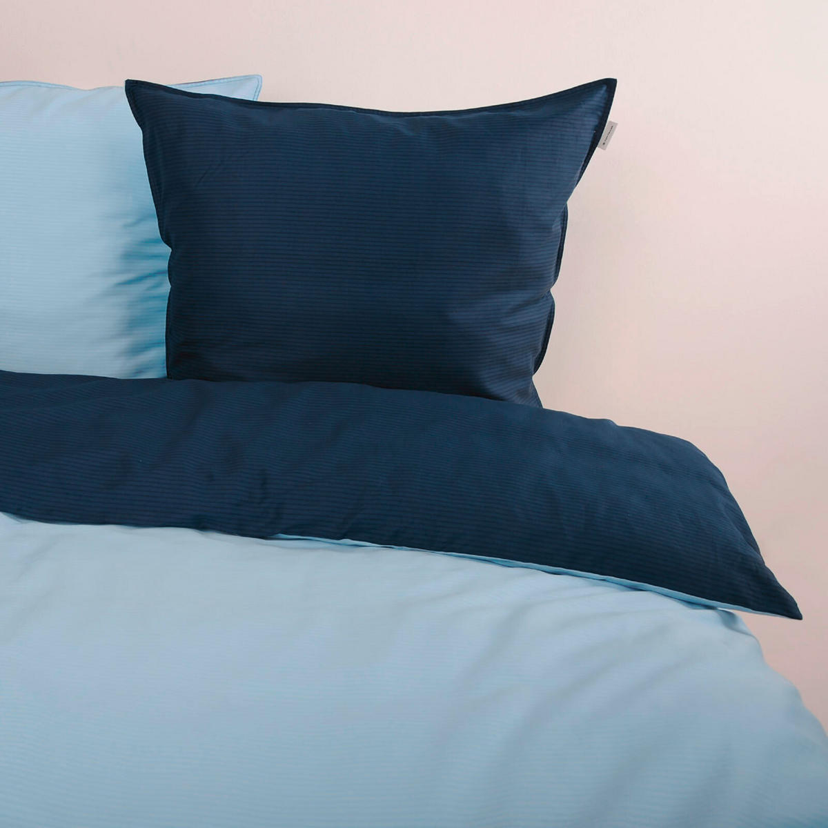 WENDEBETTWÄSCHE Satin 155/220 cm  - Dunkelblau, Basics, Textil (155/220cm) - Tom Tailor