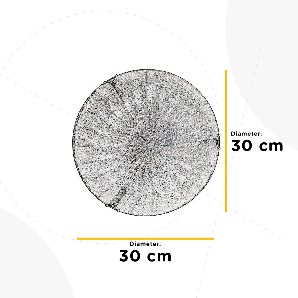 DECKENLEUCHTE 30/30/9 cm   - Klar, Basics, Glas (30/30/9cm)