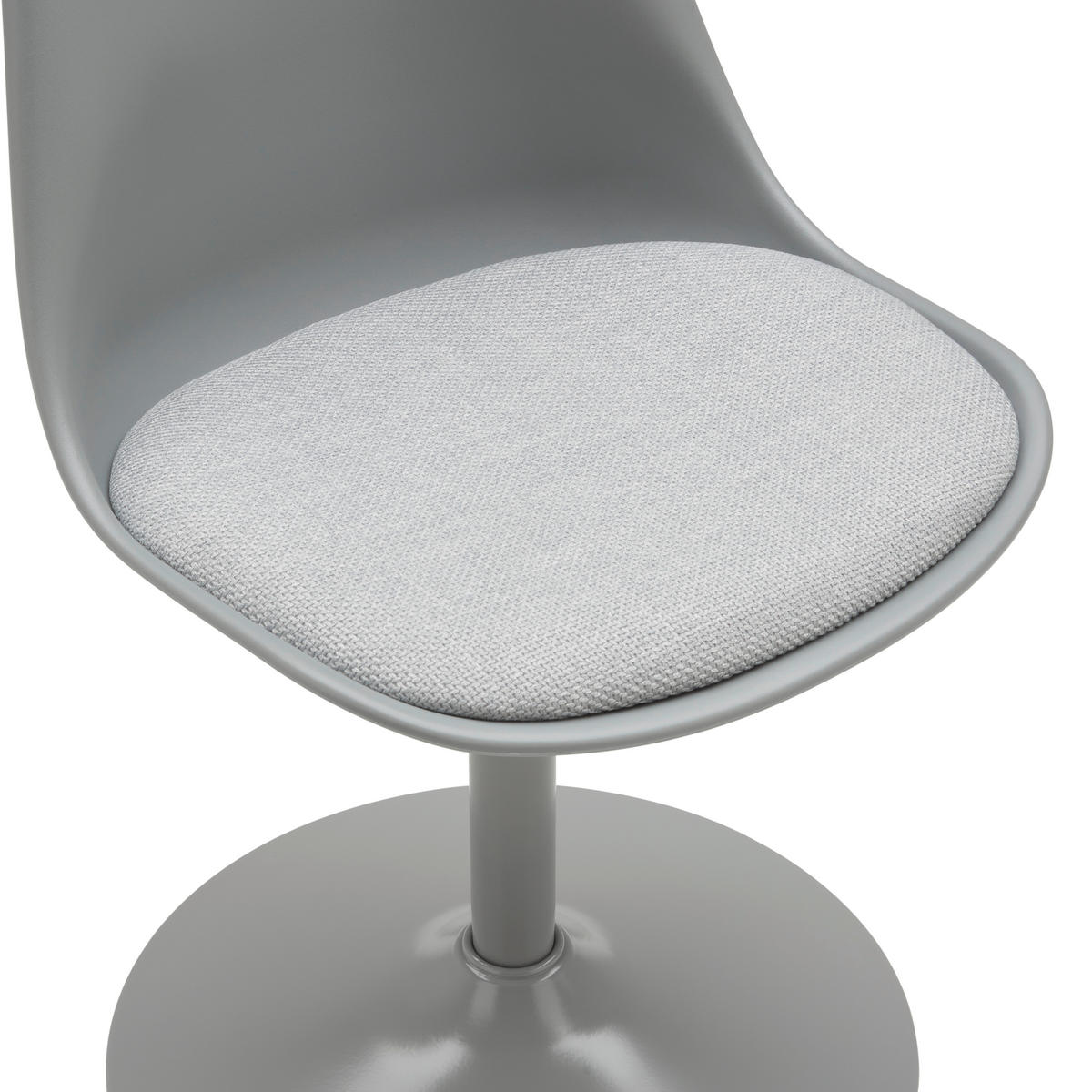 STUHL  in Eisen Webstoff Metall, Kunststoff, Textil matt  - Grau, LIFESTYLE, Kunststoff/Textil (47.5/88/52cm) - MID.YOU