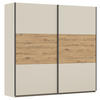 SCHWEBETÜRENSCHRANK  in Eiche Artisan, Champagner  - Champagner/Eiche Artisan, MODERN, Holzwerkstoff/Metall (218/210/59cm) - Rauch Möbel