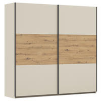 SCHWEBETÜRENSCHRANK in Champagner, Eiche Artisan  - Champagner/Eiche Artisan, Modern, Holzwerkstoff/Metall (218/210/59cm) - Rauch Möbel