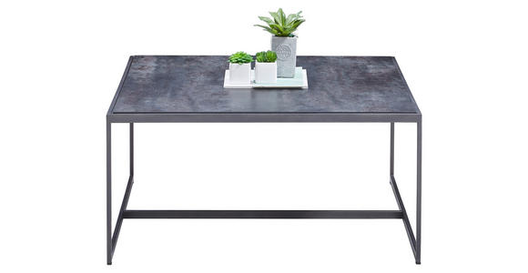 COUCHTISCH 70/70/35 cm quadratisch Anthrazit  - Anthrazit/Alufarben, Design, Keramik/Metall (70/70/35cm) - Dieter Knoll