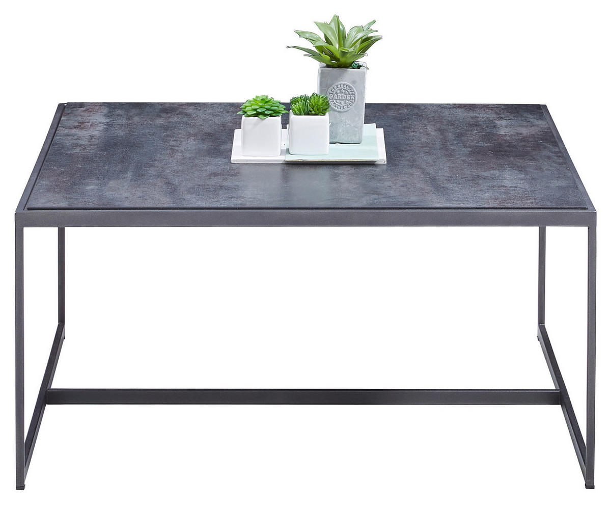 COUCHTISCH 70/70/35 cm quadratisch Anthrazit  - Anthrazit/Alufarben, Design, Keramik/Metall (70/70/35cm) - Dieter Knoll