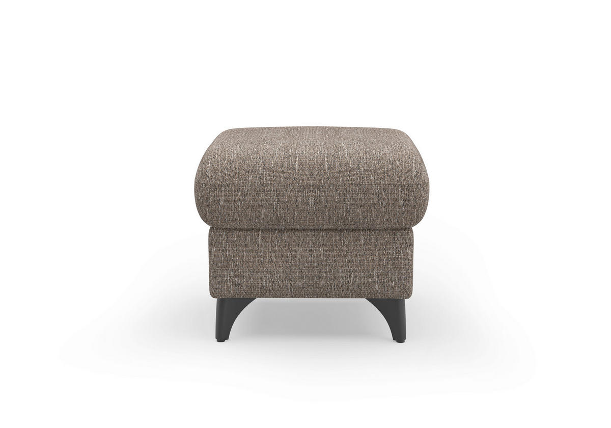 HOCKER in Textil Cappuccino  - Schwarz/Cappuccino, KONVENTIONELL, Textil/Metall (58/48/58cm) - Sit & More