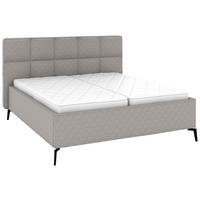 POLSTERBETT 180/200 cm,  in Grau, Bettkasten, motorische Verstellbarkeit, Fernbedienung, Lattenroste, Matratzen, H2 + H3 = mittel + fest  - Schwarz/Weiß, KONVENTIONELL, Holz/Textil (180/200cm) - Musterring